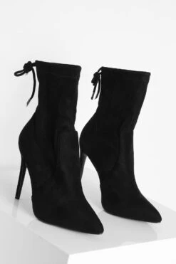 Breite Passform Geschnürte Socken-Stiefel Mit Absatz 8 Breite Passform Geschnürte Socken-Stiefel Mit Absatz -Nerf Verkäufe gzz31835 black xl 2