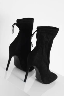 Breite Passform Geschnürte Socken-Stiefel Mit Absatz 9 Breite Passform Geschnürte Socken-Stiefel Mit Absatz -Nerf Verkäufe gzz31835 black xl 3