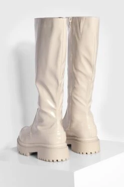 Breite Passform Kniehohe Stiefel Mit Doppelter Sohle 9 Breite Passform Kniehohe Stiefel Mit Doppelter Sohle -Nerf Verkäufe gzz33447 cream xl 3