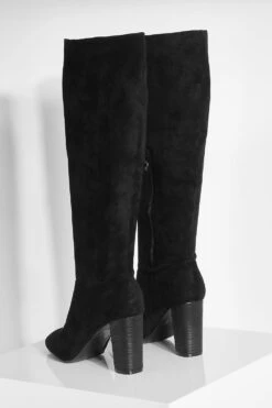 Kniehohe Stiefel Mit Holz-Blockabsatz 9 Kniehohe Stiefel Mit Holz-Blockabsatz -Nerf Verkäufe gzz33844 black xl 3