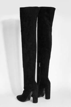 Spitze Overknee-Stiefel Mit Blockabsatz -Nerf Verkäufe gzz34560 black xl 3