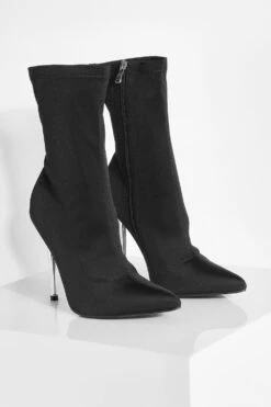 Spitze Socken-Stiefel Mit Metall Stiletto-Absatz 8 Spitze Socken-Stiefel Mit Metall Stiletto-Absatz -Nerf Verkäufe gzz34561 black xl 2