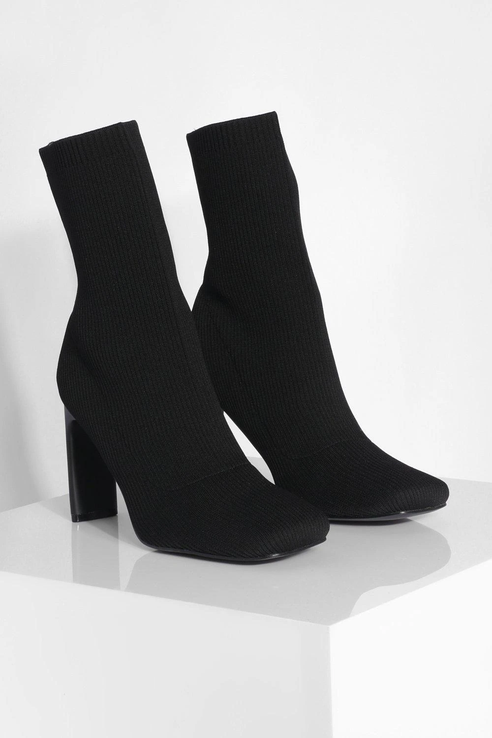 Breite Passform Eckige Socken-Stiefel 5 Breite Passform Eckige Socken-Stiefel – Bild 3