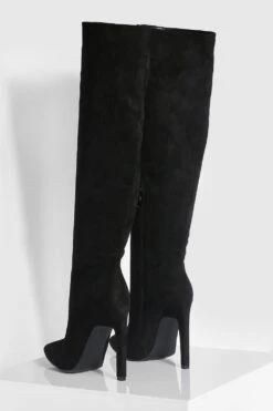 Kniehohe Spitze Stiefel Mit Blockabsatz -Nerf Verkäufe gzz34755 black xl 3