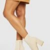 Neopren Stretch Socken-Stiefel Mit Blockabsatz -Nerf Verkäufe gzz35876 nude xl