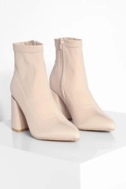 Neopren Stretch Socken-Stiefel Mit Blockabsatz -Nerf Verkäufe gzz35876 nude xl 2