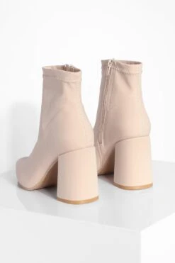 Neopren Stretch Socken-Stiefel Mit Blockabsatz -Nerf Verkäufe gzz35876 nude xl 3