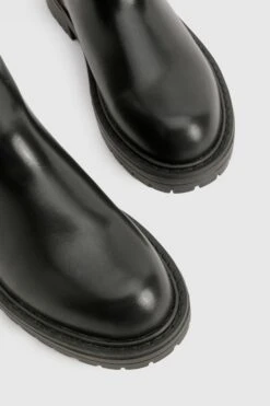 Breite Passform PU Chelsea-Stiefel Mit Detail 9 Breite Passform PU Chelsea-Stiefel Mit Detail -Nerf Verkäufe gzz37137 black xl 3