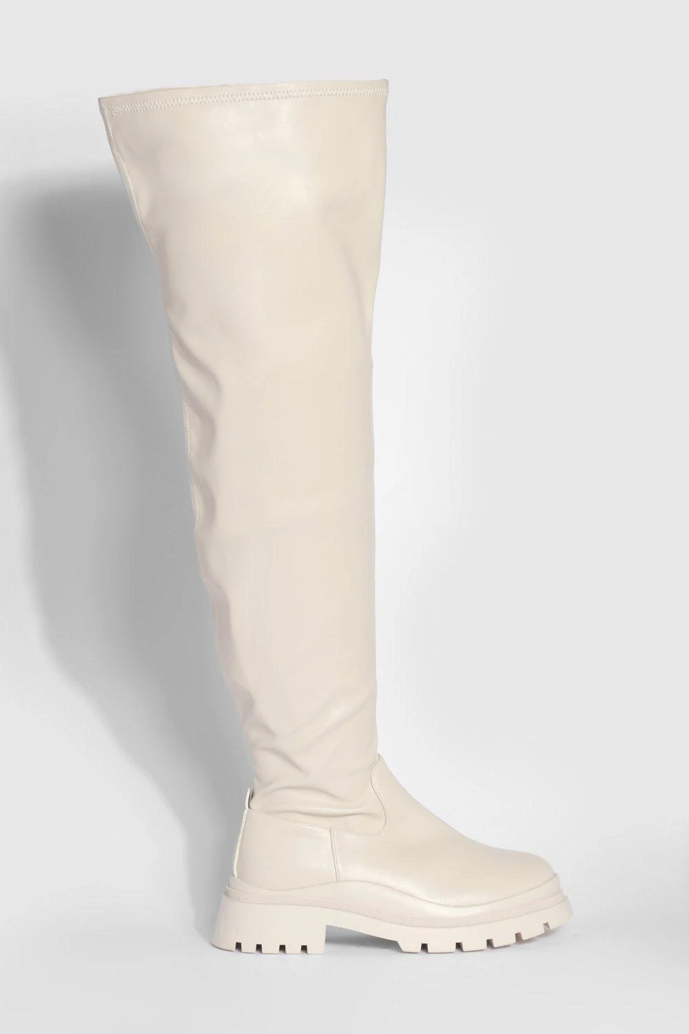 Weite Klobige PU-Overknee-Stiefel 4 Weite Klobige PU-Overknee-Stiefel – Bild 2