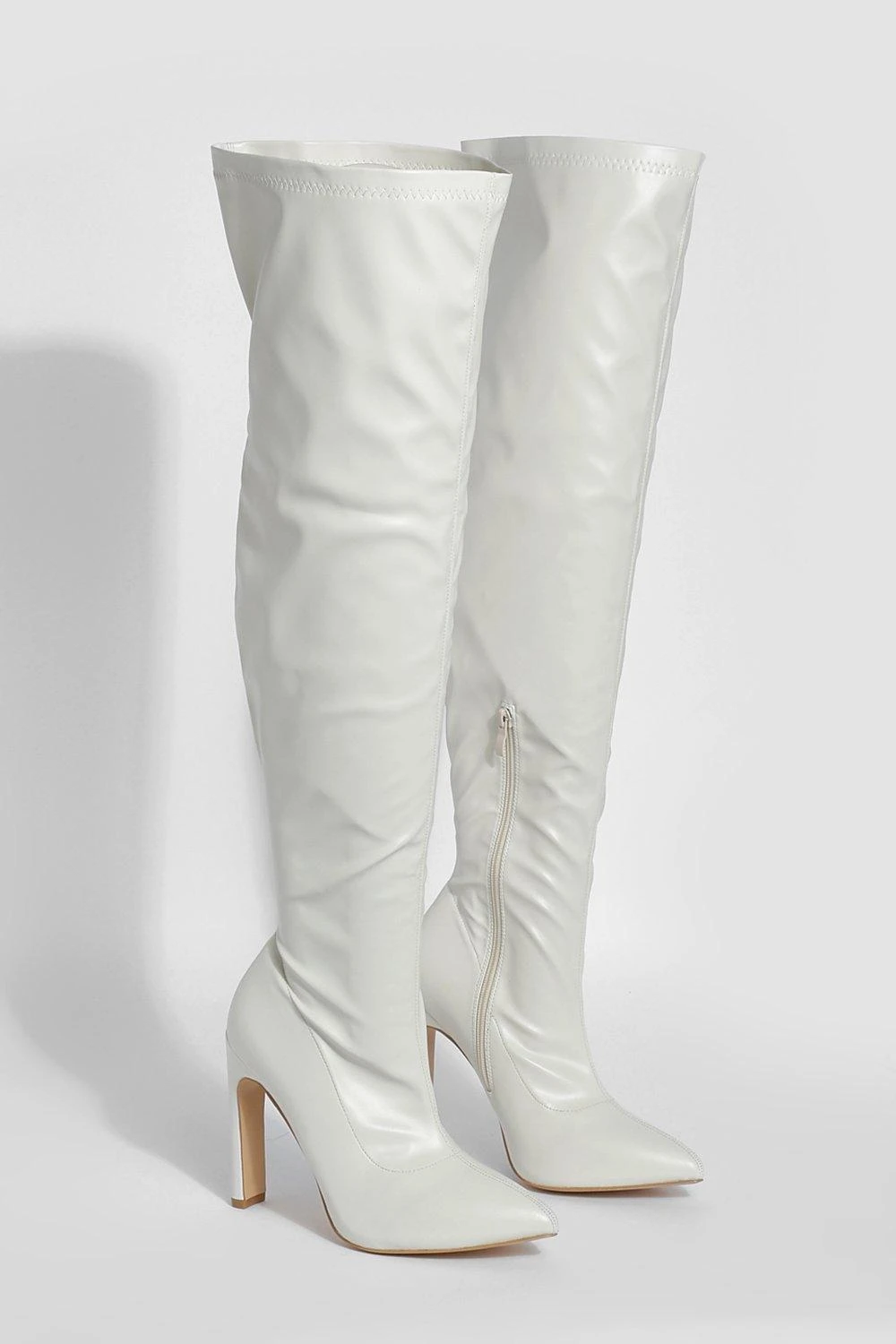 Breite Passform Spitze PU Overknee-Stiefel 5 Breite Passform Spitze PU Overknee-Stiefel – Bild 3