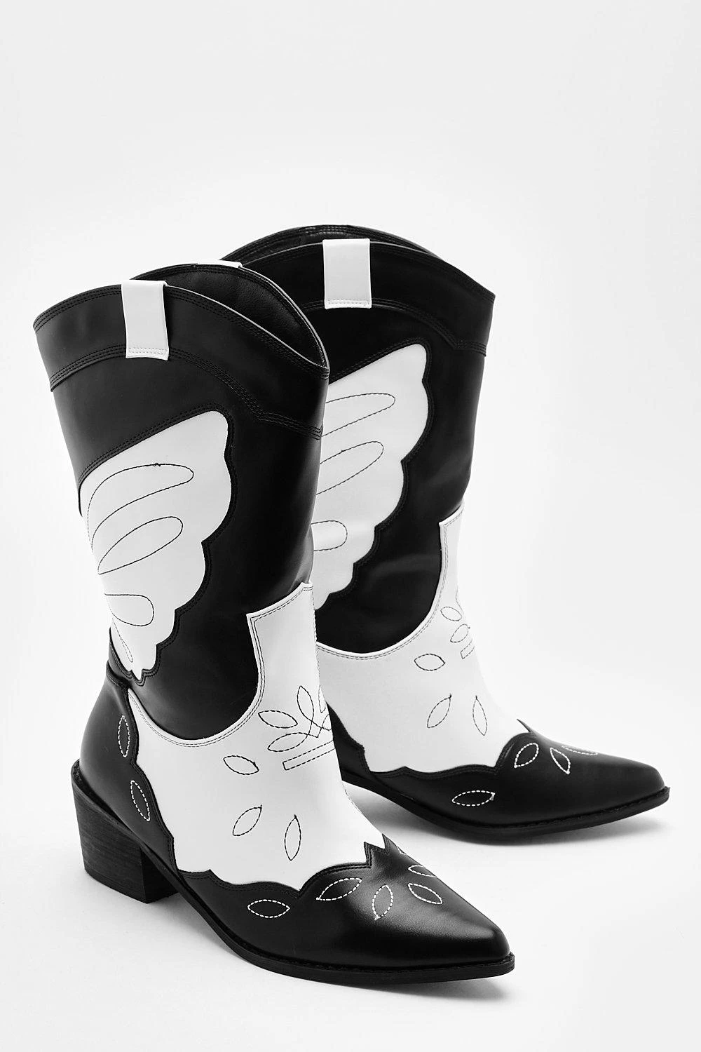 Western Cowboy-Stiefel Mit Kontrast-Detail 4 Western Cowboy-Stiefel Mit Kontrast-Detail – Bild 3