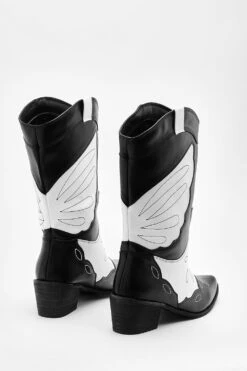 Western Cowboy-Stiefel Mit Kontrast-Detail 8 Western Cowboy-Stiefel Mit Kontrast-Detail -Nerf Verkäufe gzz39166 black xl 3