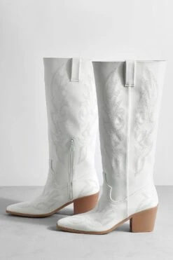 Eckige Kniehohe Western Cowboy-Stiefel 8 Eckige Kniehohe Western Cowboy-Stiefel -Nerf Verkäufe gzz39168 white xl 2