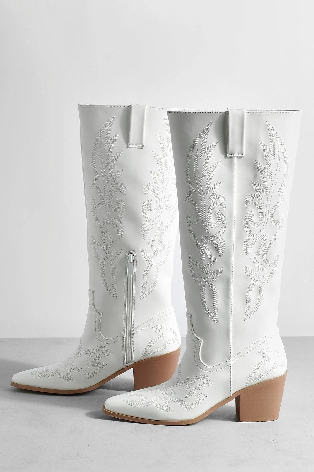 Eckige Kniehohe Western Cowboy-Stiefel 5 Eckige Kniehohe Western Cowboy-Stiefel – Bild 3