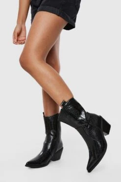 Western Cowboy-Stiefel Mit Lasche