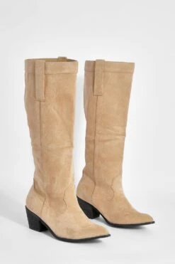 Breite Passform Kniehohe Western Cowboy-Stiefel 8 Breite Passform Kniehohe Western Cowboy-Stiefel -Nerf Verkäufe gzz39637 tan xl 2