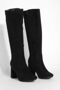 Kniehohe Wildlederimitat-Stiefel Mit Absatz -Nerf Verkäufe gzz40237 black xl 2