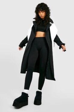 Platform-Stiefel Aus Wildleder-Imitat