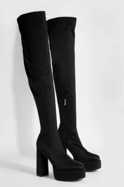 Overknee Stretch Platform-Stiefel -Nerf Verkäufe gzz41031 black xl 2