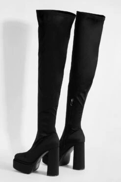 Overknee Stretch Platform-Stiefel -Nerf Verkäufe gzz41031 black xl 3