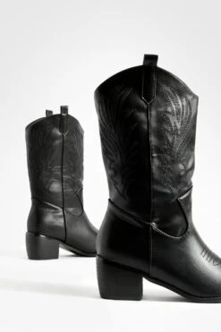 Breite Passform Cowboy Western-Stiefel Mit Lasche 8 Breite Passform Cowboy Western-Stiefel Mit Lasche -Nerf Verkäufe gzz41549 black xl 2