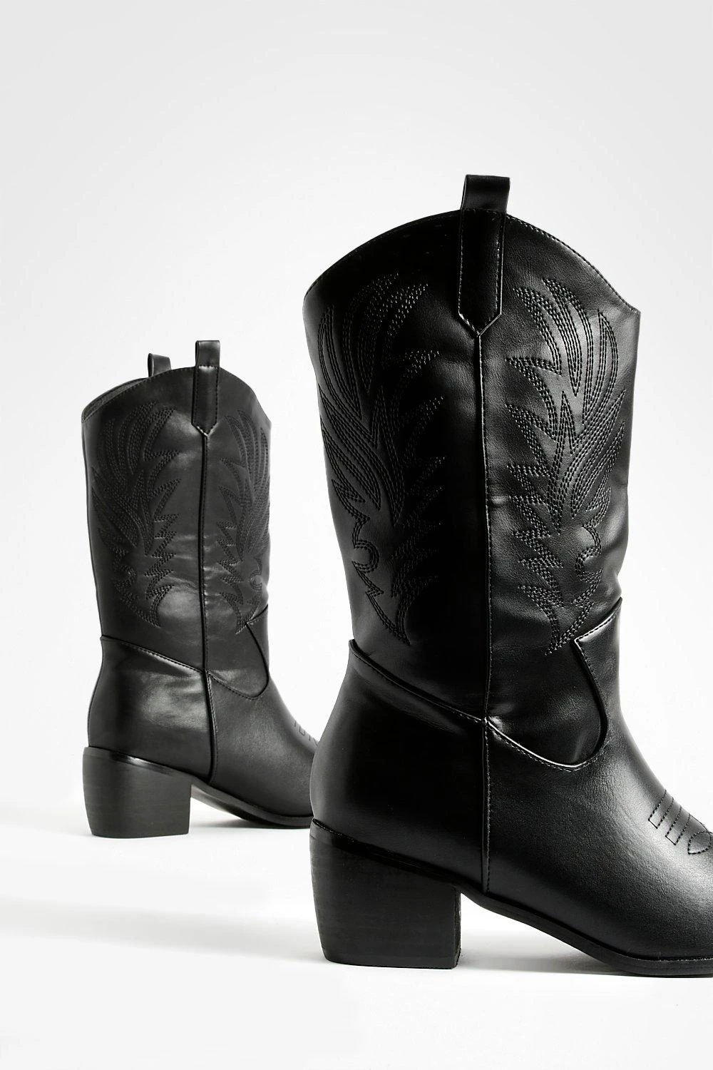 Breite Passform Cowboy Western-Stiefel Mit Lasche 5 Breite Passform Cowboy Western-Stiefel Mit Lasche – Bild 3