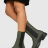 Wadenhohe Gummi Chelsea-Stiefel Mit Klobiger Sohle