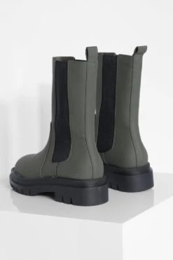 Wadenhohe Gummi Chelsea-Stiefel Mit Klobiger Sohle 9 Wadenhohe Gummi Chelsea-Stiefel Mit Klobiger Sohle -Nerf Verkäufe gzz41714 khaki xl 3
