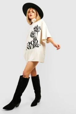 Kniehohe Bestickte Western Cowboy-Stiefel