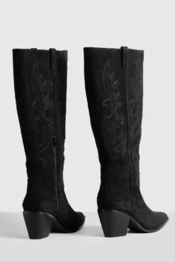 Kniehohe Bestickte Western Cowboy-Stiefel -Nerf Verkäufe gzz42797 black xl 3