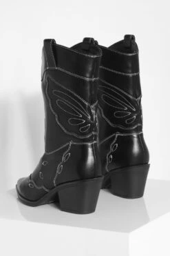 Western Cowboy-Stiefel Mit Kontrast-Lasche -Nerf Verkäufe gzz44837 black xl 3