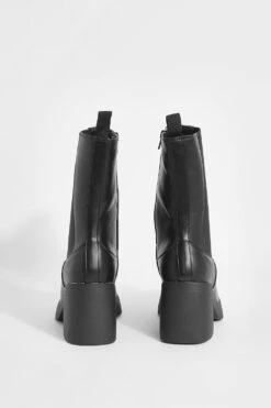 Breite Passform Chelsea-Stiefel Mit Elastischem Einsatz Und Klobigem Absatz 9 Breite Passform Chelsea-Stiefel Mit Elastischem Einsatz Und Klobigem Absatz -Nerf Verkäufe gzz49028 black xl 3