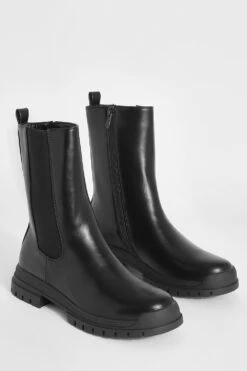 Chelsea-Stiefel Mit Elastischem Einsatz Und Reißverschluss-Detail 8 Chelsea-Stiefel Mit Elastischem Einsatz Und Reißverschluss-Detail -Nerf Verkäufe gzz49297 black xl 2