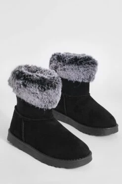 Stiefel Mit Kunstfell-Detail -Nerf Verkäufe gzz49324 black xl 2