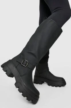 Overknee-Stiefel Mit Schnallen-Detail