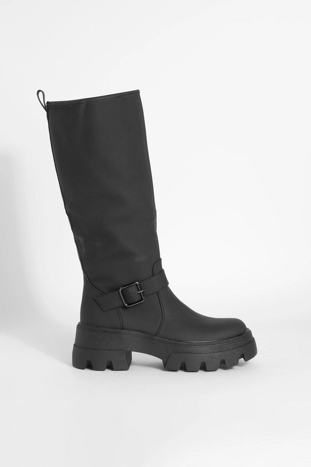 Overknee-Stiefel Mit Schnallen-Detail 4 Overknee-Stiefel Mit Schnallen-Detail – Bild 2