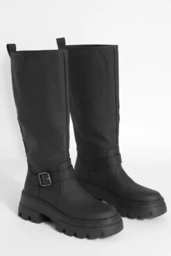 Overknee-Stiefel Mit Schnallen-Detail 8 Overknee-Stiefel Mit Schnallen-Detail -Nerf Verkäufe gzz49326 black xl 2