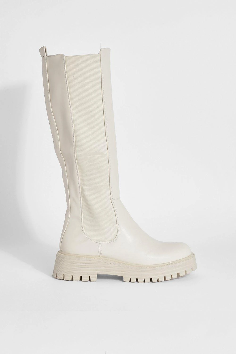 Kniehohe Klobige Chelsea-Stiefel 4 Kniehohe Klobige Chelsea-Stiefel – Bild 2