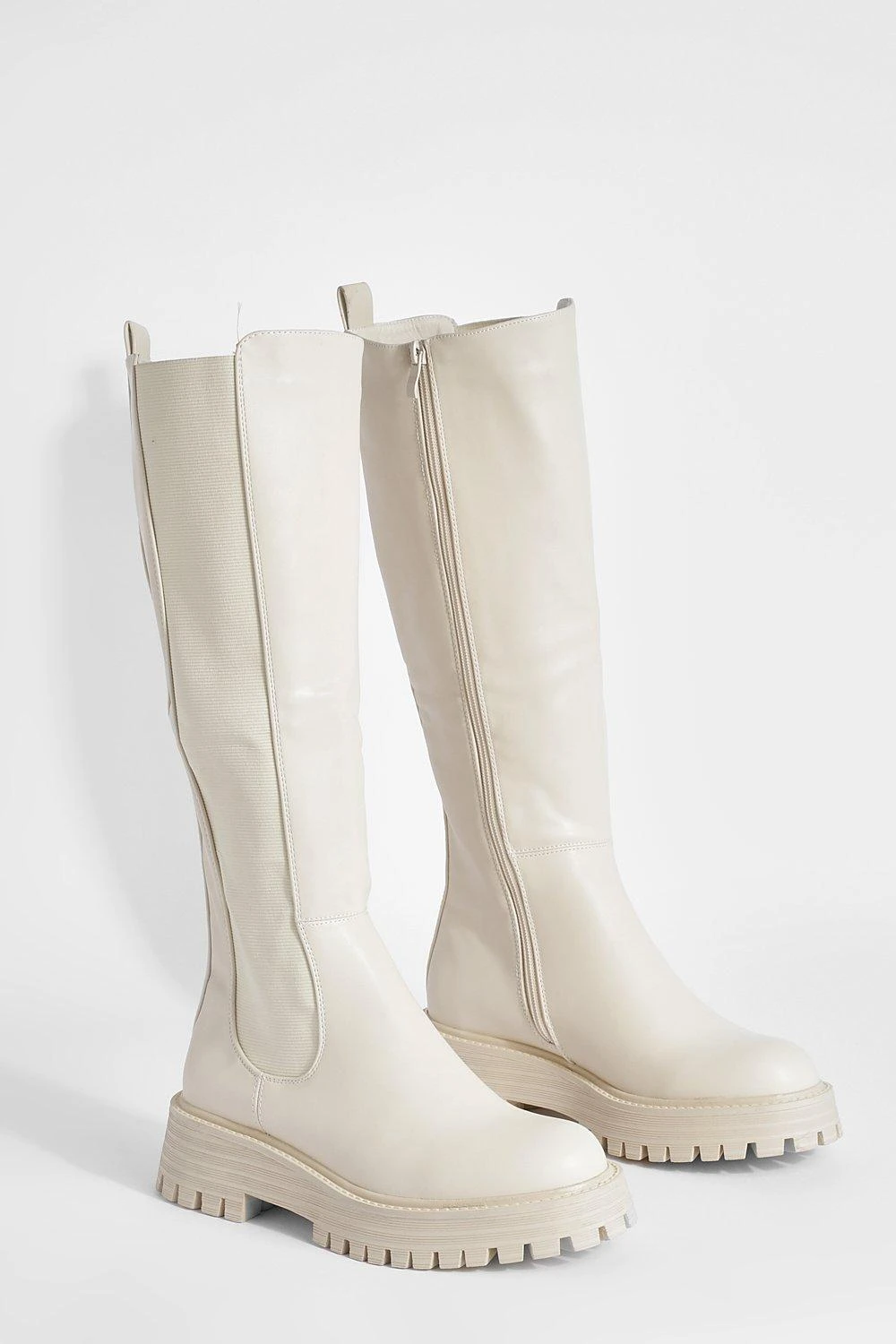 Kniehohe Klobige Chelsea-Stiefel 5 Kniehohe Klobige Chelsea-Stiefel – Bild 3