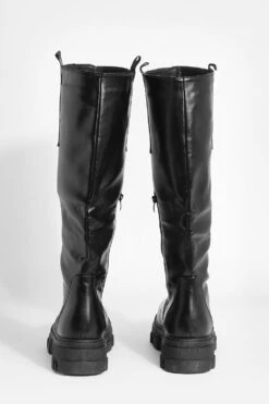 Klobige Kniehohe PU Chelsea-Stiefel 9 Klobige Kniehohe PU Chelsea-Stiefel -Nerf Verkäufe gzz49483 black xl 3