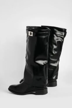 Kniehohe Stiefel Mit Metall-Detail -Nerf Verkäufe gzz52718 black xl 3